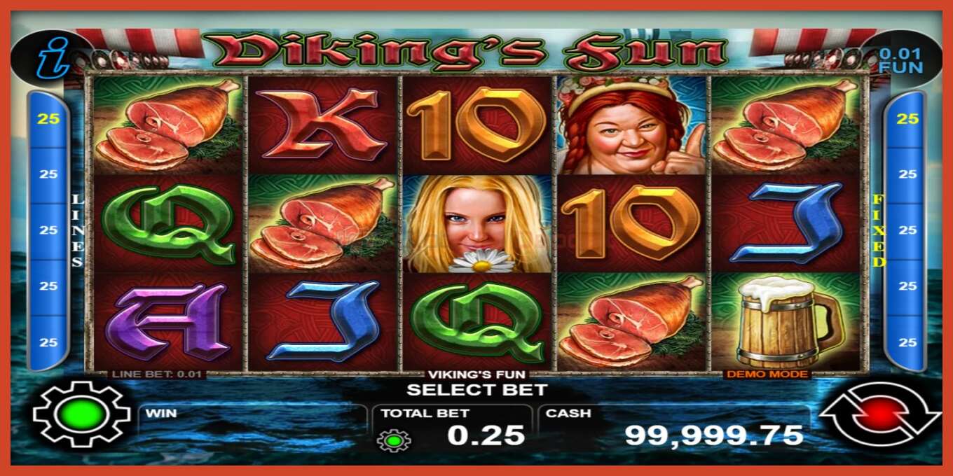 Slot screenshot: Vikings Fun no deposit, number - 1