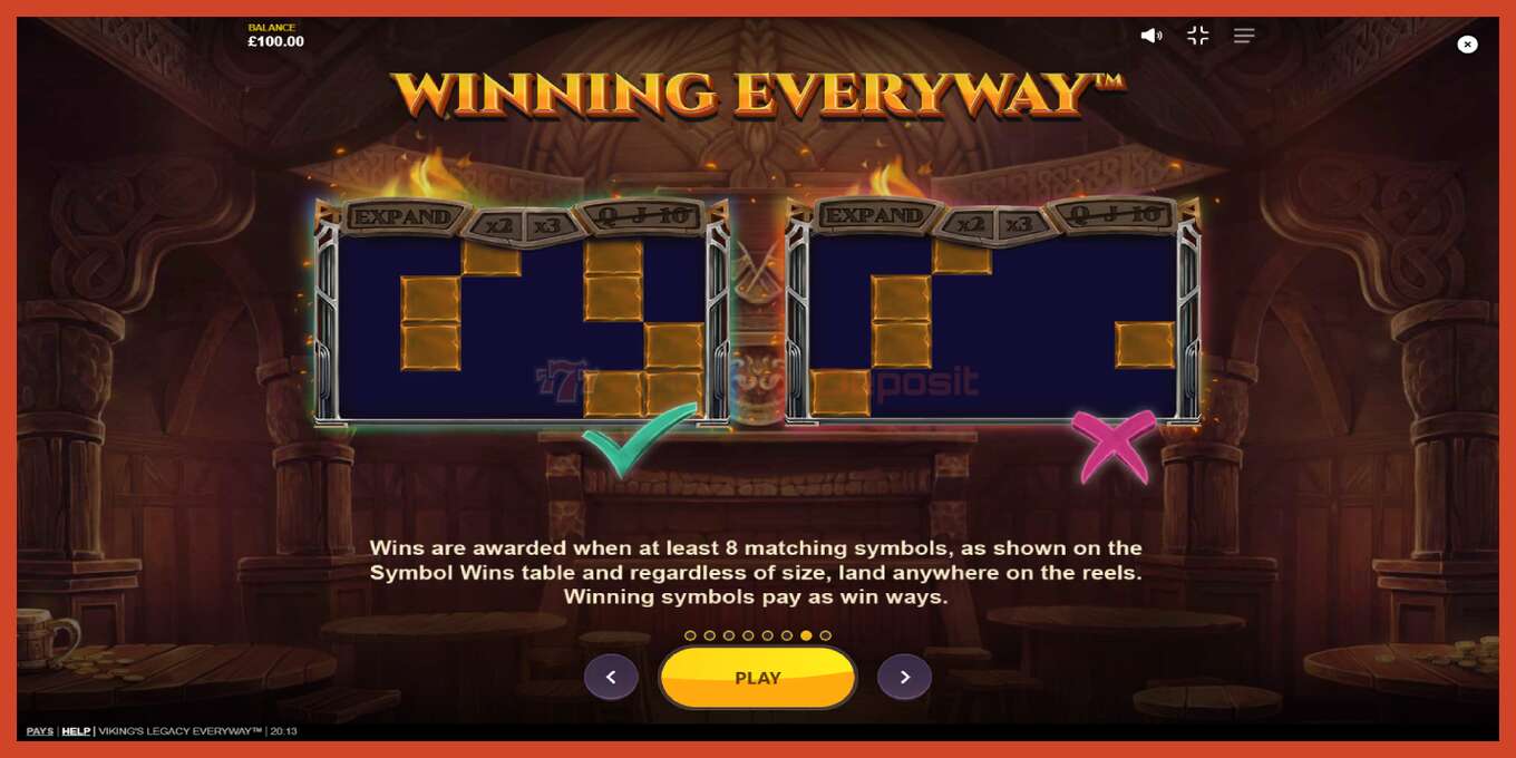 老虎机截图: Vikings Legacy Everyway 没有押金, 数字 - 7