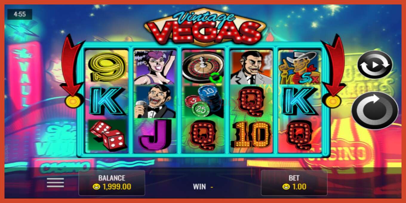 Slot screenshot: Vintage Vegas no deposit, number - 1