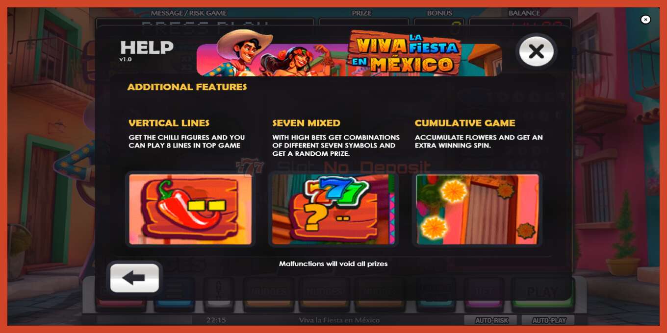 Slot skrinshoti: Viva la Fiesta en Mexico depozit yoq, raqam - 7