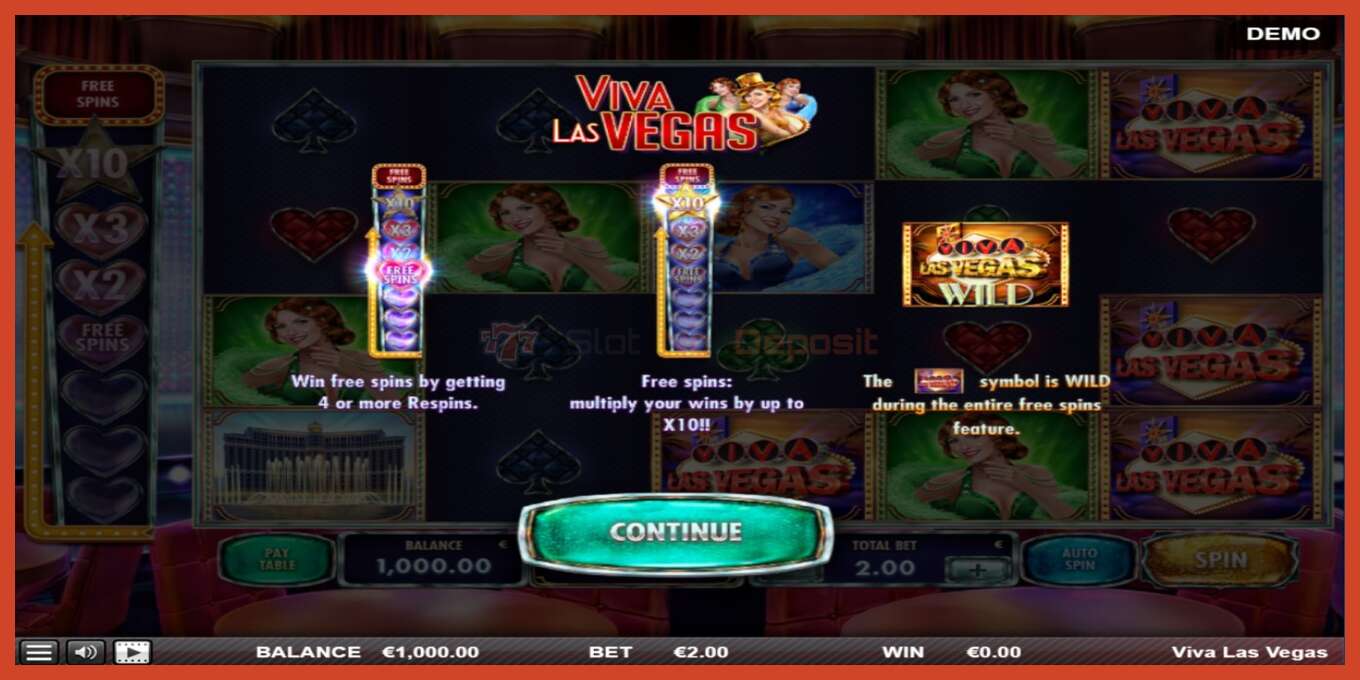 فتحة لقطة الشاشة: Viva las Vegas لا إيداع, رقم - 1