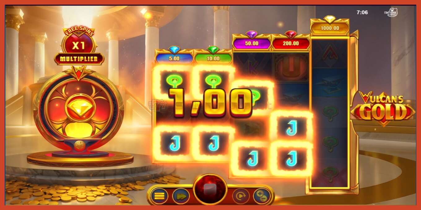 Slot screenshot: Vulcans Gold no deposit, number - 3