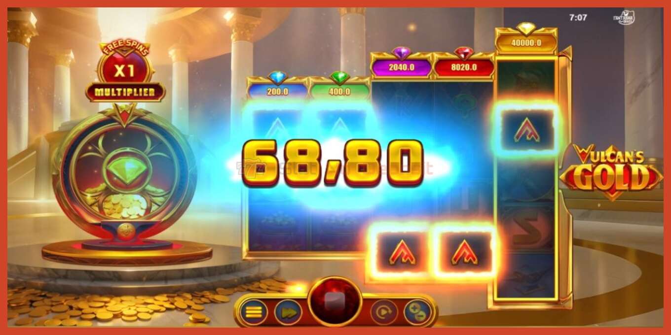 Slot screenshot: Vulcans Gold no deposit, number - 5