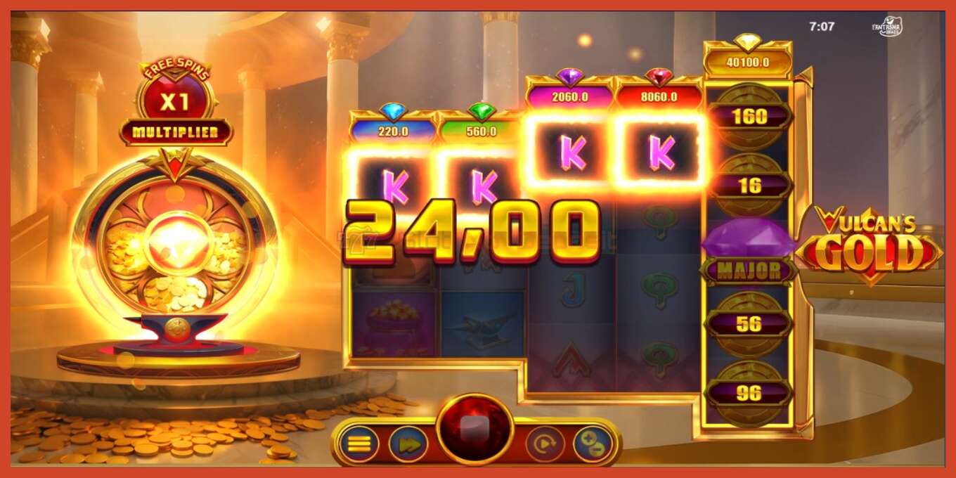 Slot screenshot: Vulcans Gold no deposit, number - 6