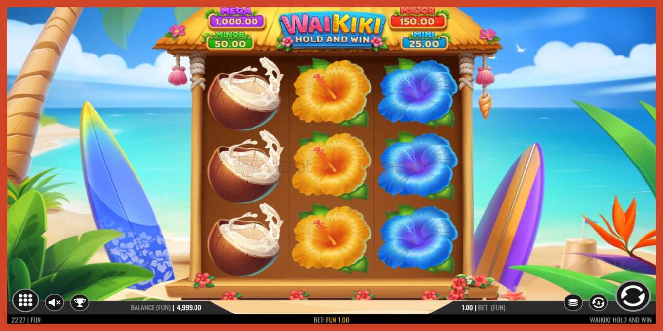 Tangkapan skrin slot: Waikiki Hold and Win tiada deposit, nombor - 2