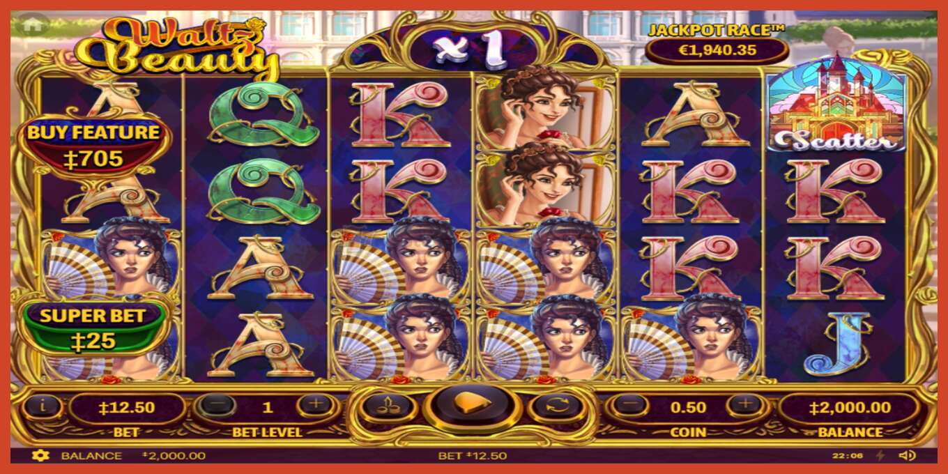 Slot screenshot: Waltz Beauty no deposit, number - 1