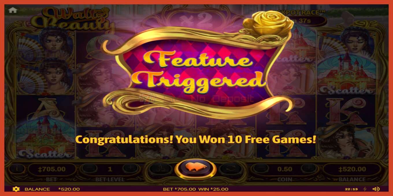 Slot screenshot: Waltz Beauty no deposit, number - 3