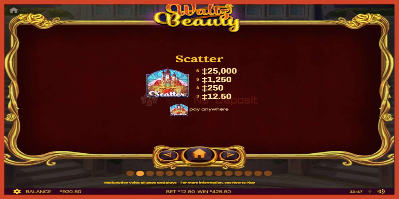 Slot screenshot: Waltz Beauty no deposit, number - 6