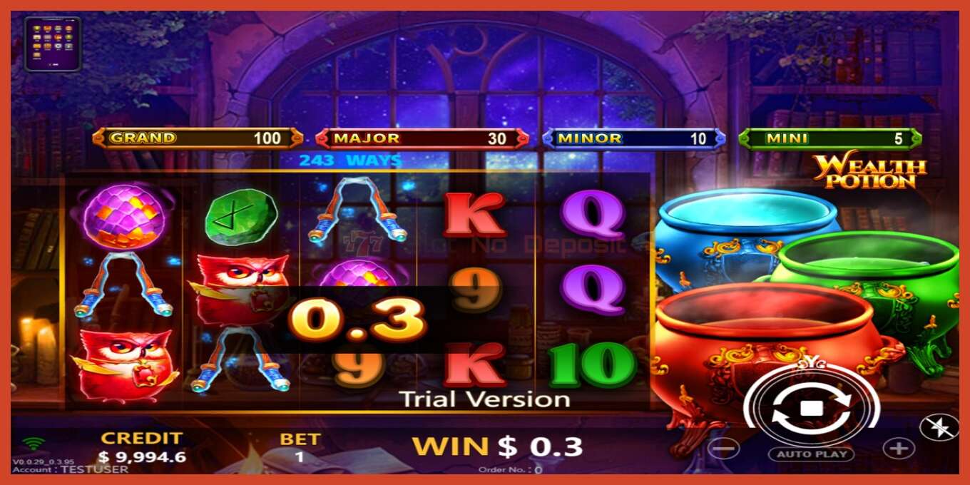 Slot screenshot: Wealth Potion no deposit, number - 2