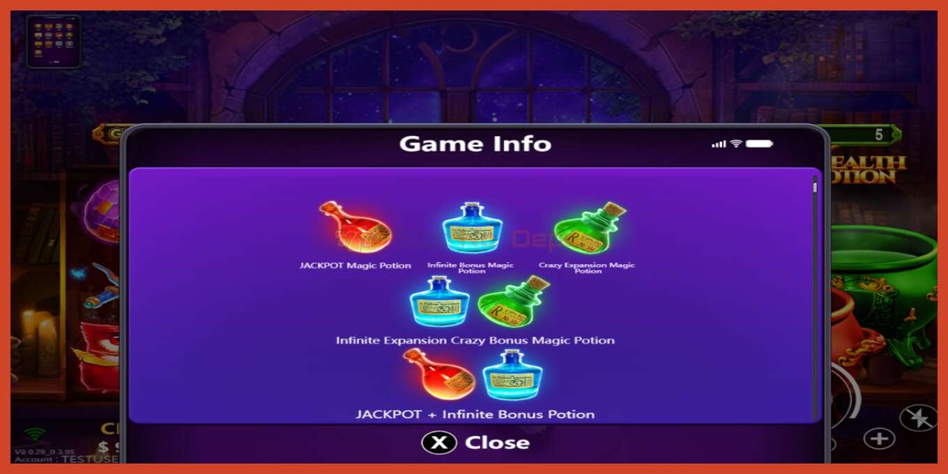 Slot screenshot: Wealth Potion no deposit, number - 3