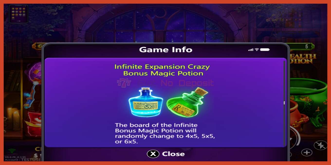 Slot screenshot: Wealth Potion no deposit, number - 6