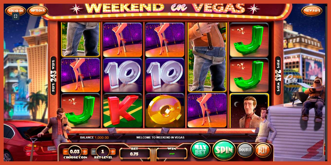 Slot screenshot: Weekend In Vegas no deposit, number - 1