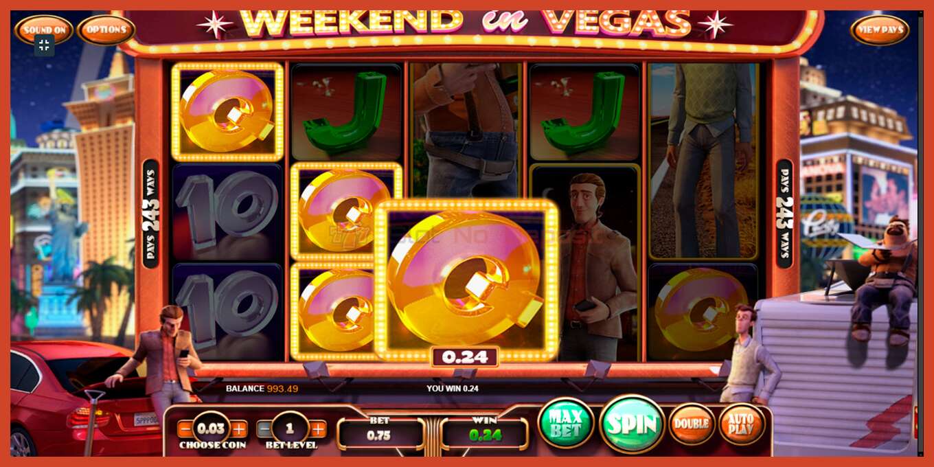 Slot screenshot: Weekend In Vegas no deposit, number - 2