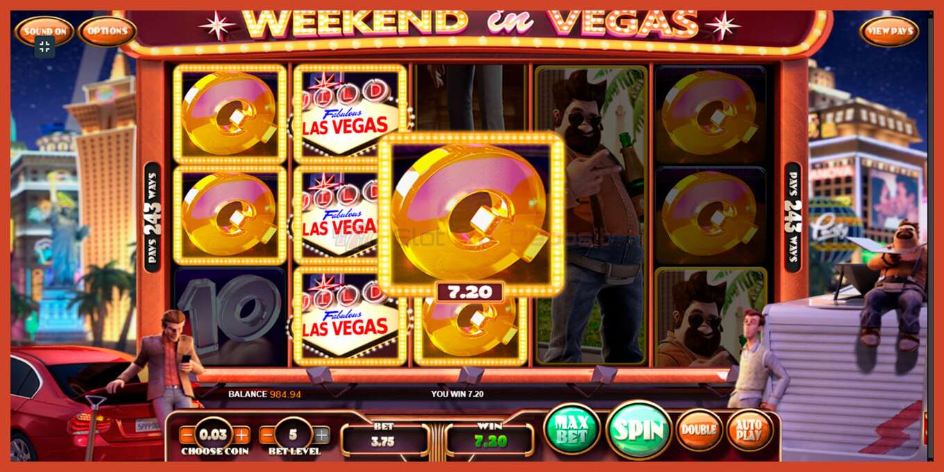 Slot screenshot: Weekend In Vegas no deposit, number - 3