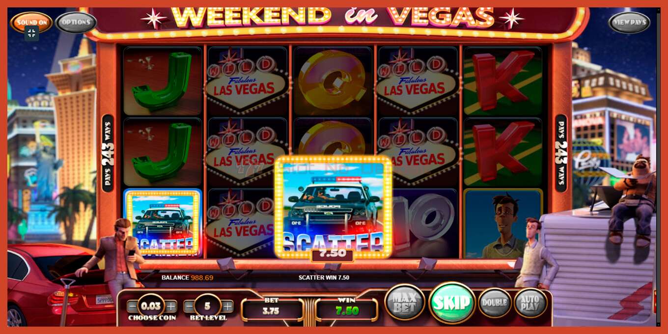 Slot screenshot: Weekend In Vegas no deposit, number - 4