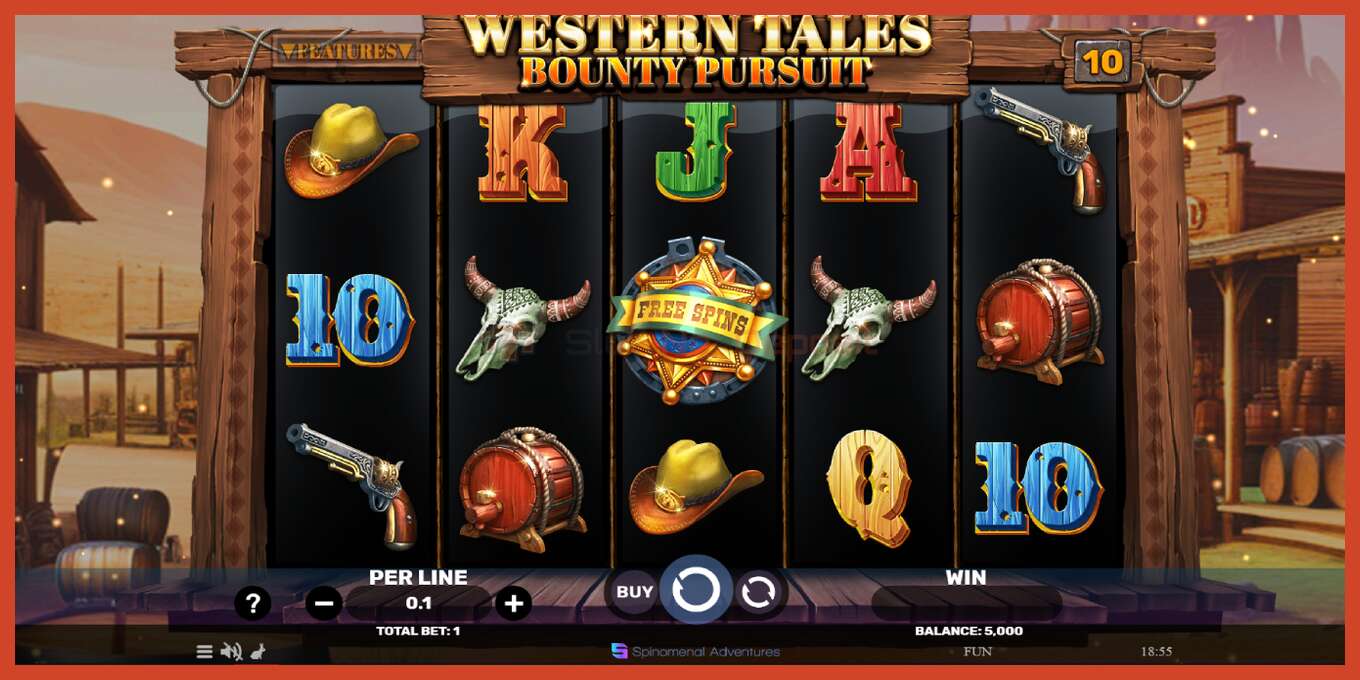 Slot screenshot: Western Tales - Bounty Pursuit no deposit, number - 2