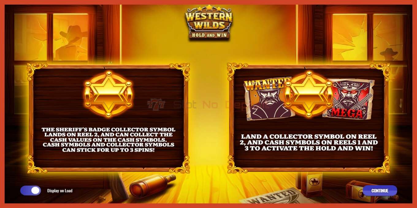 Slot screenshot: Western Wilds Hold and Win no deposit, number - 1