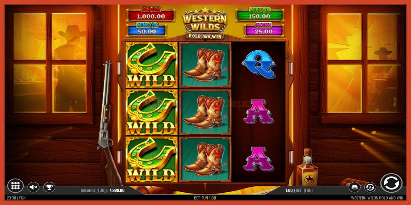 Slot screenshot: Western Wilds Hold and Win no deposit, number - 2