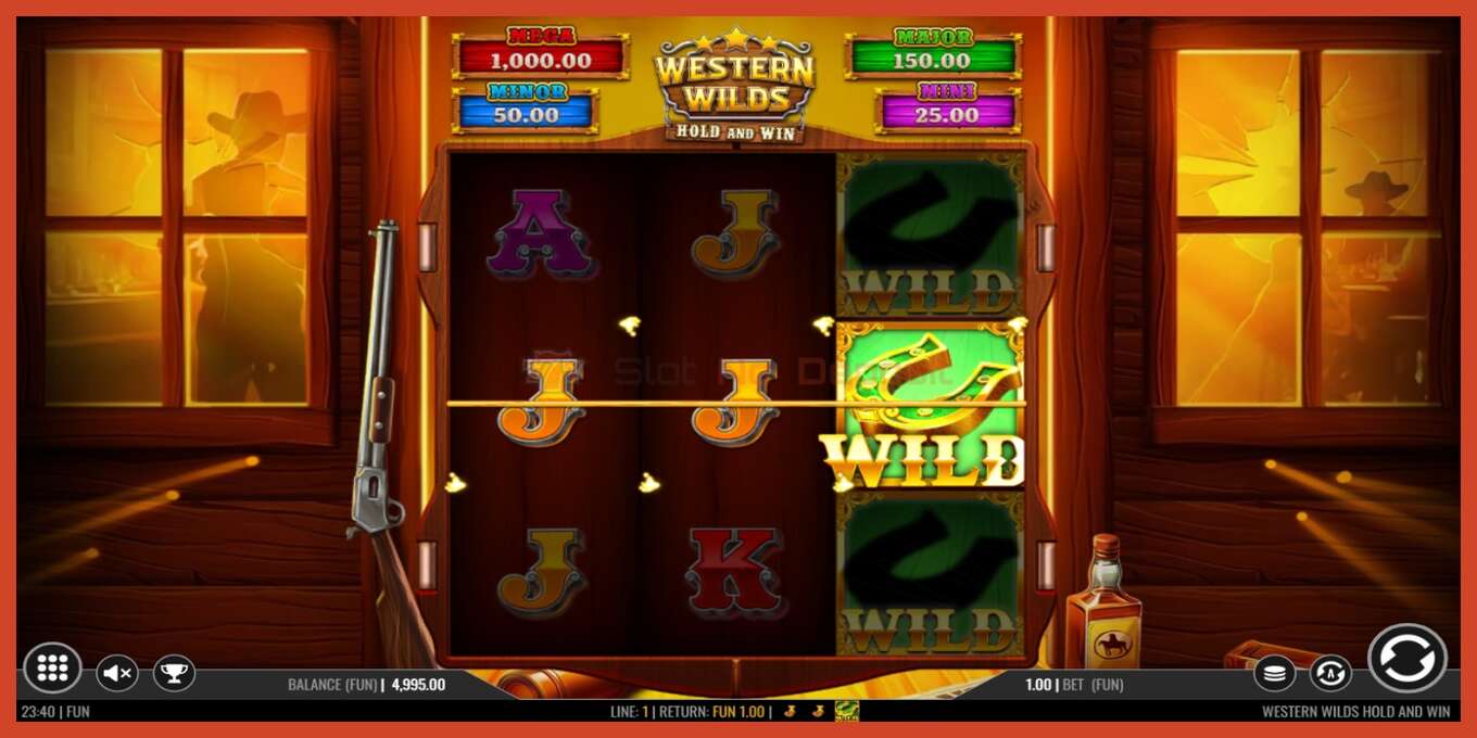 Slot screenshot: Western Wilds Hold and Win no deposit, number - 3