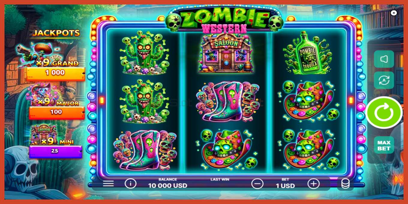 Slot skærmbillede: Western Zombie intet depositum, antal - 2