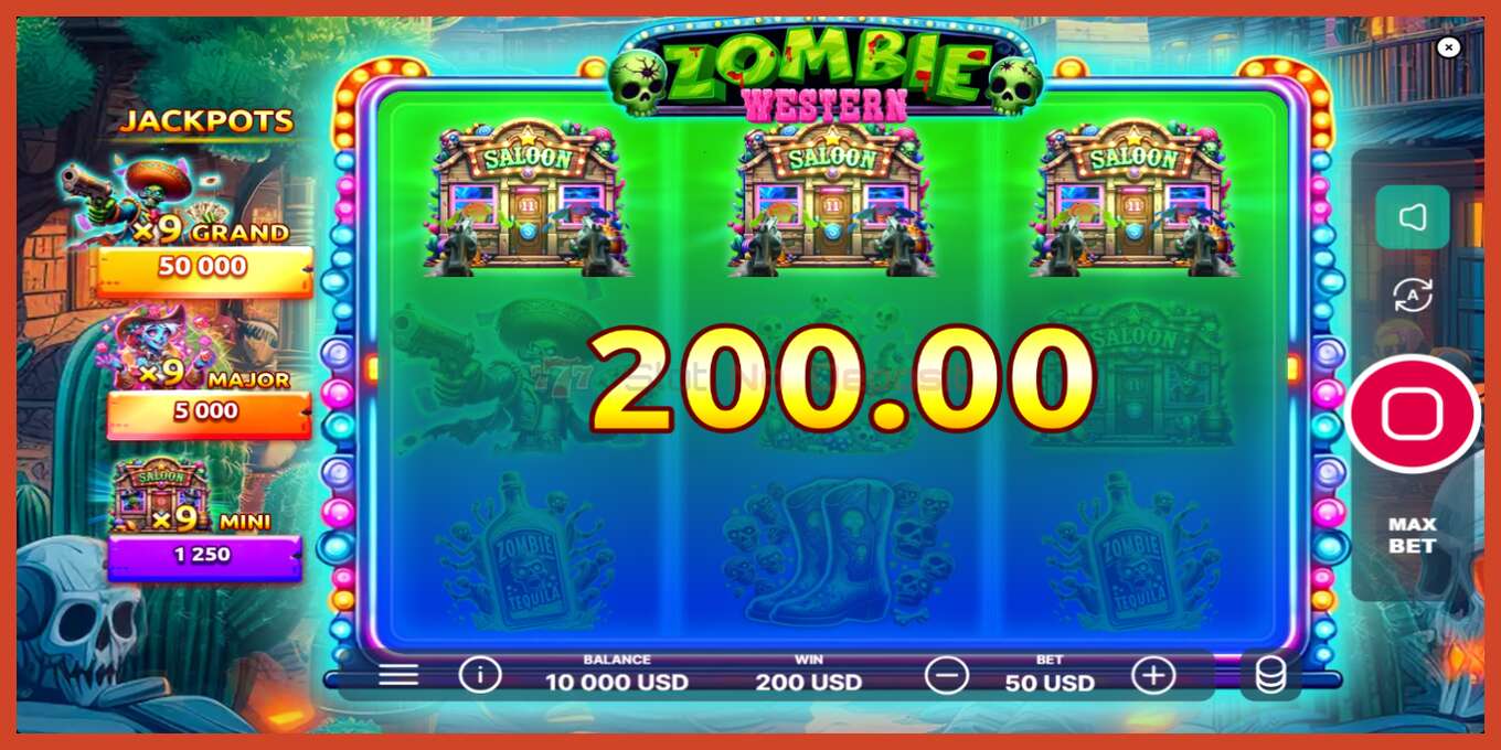 Slot skærmbillede: Western Zombie intet depositum, antal - 4