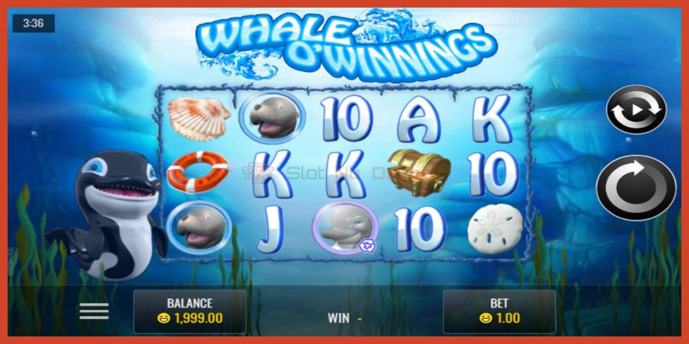 Slot screenshot: Whale O’Winnings no deposit, number - 1