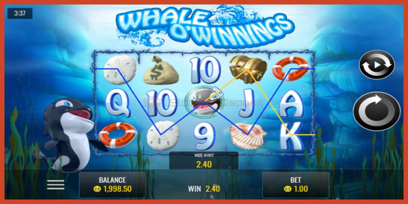 Slot screenshot: Whale O’Winnings no deposit, number - 2