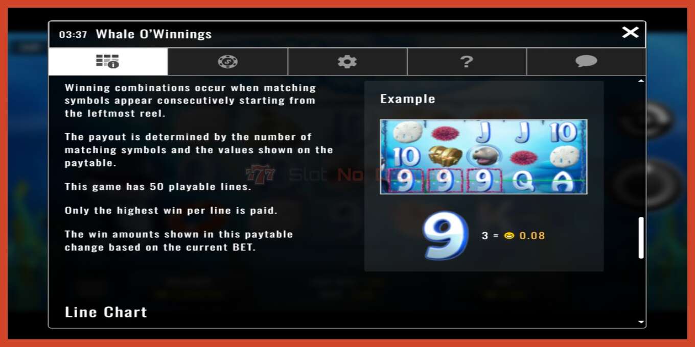 Slot screenshot: Whale O’Winnings no deposit, number - 5