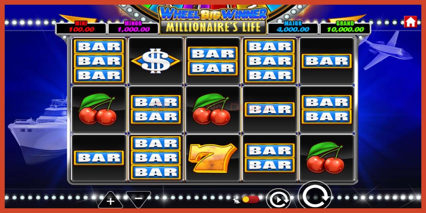 Slot screenshot: Wheel Big Winner Millionaires Life no deposit, number - 1