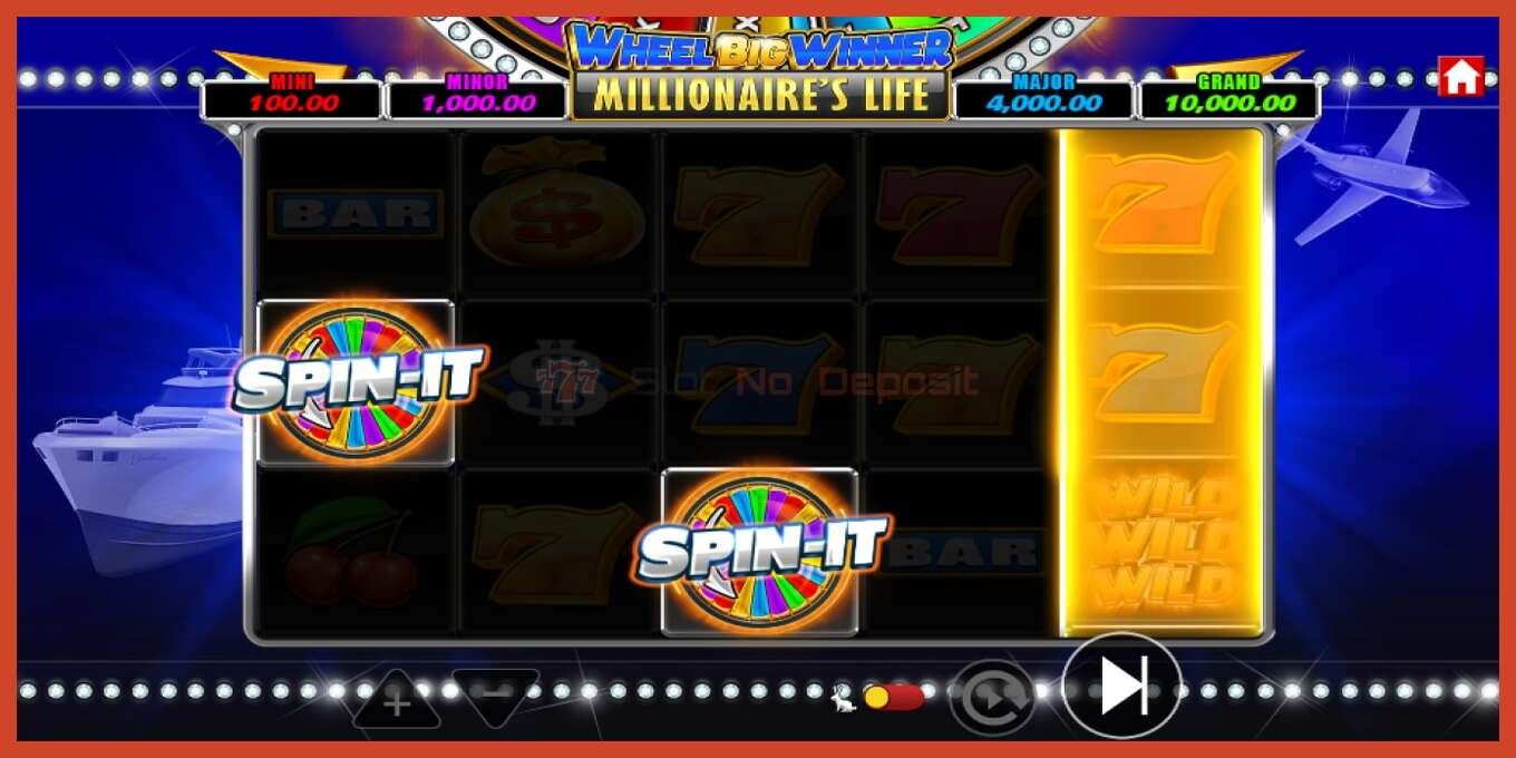 Slot screenshot: Wheel Big Winner Millionaires Life no deposit, number - 3