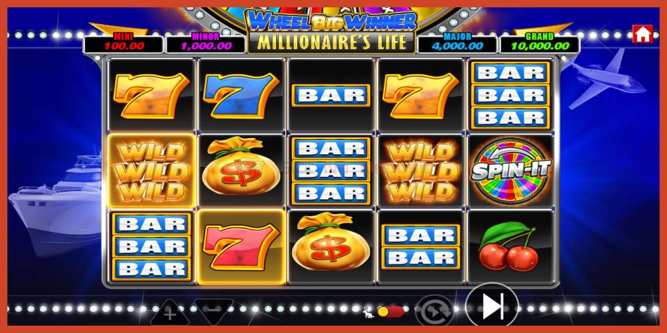 Slot screenshot: Wheel Big Winner Millionaires Life no deposit, number - 5