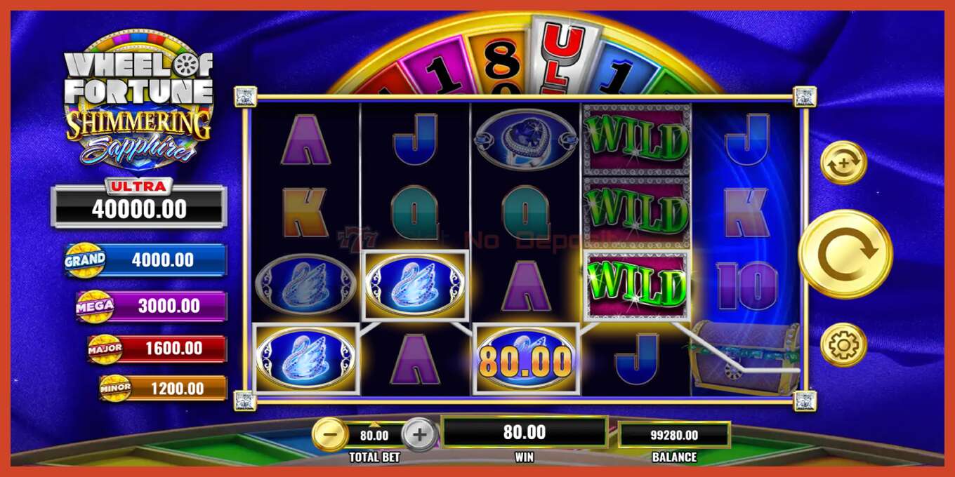 Schermafbeelding van slot: Wheel of Fortune Shimmering Sapphires geen aanbetaling, nummer - 3