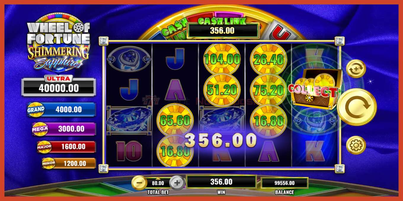 Schermafbeelding van slot: Wheel of Fortune Shimmering Sapphires geen aanbetaling, nummer - 4