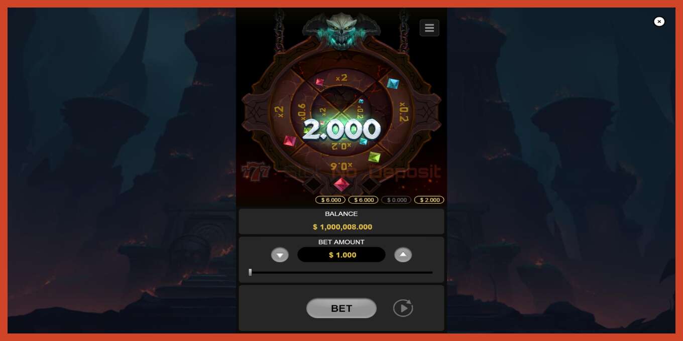 Captura de tela do slot: Wheel of Gems sem depósito, número - 3