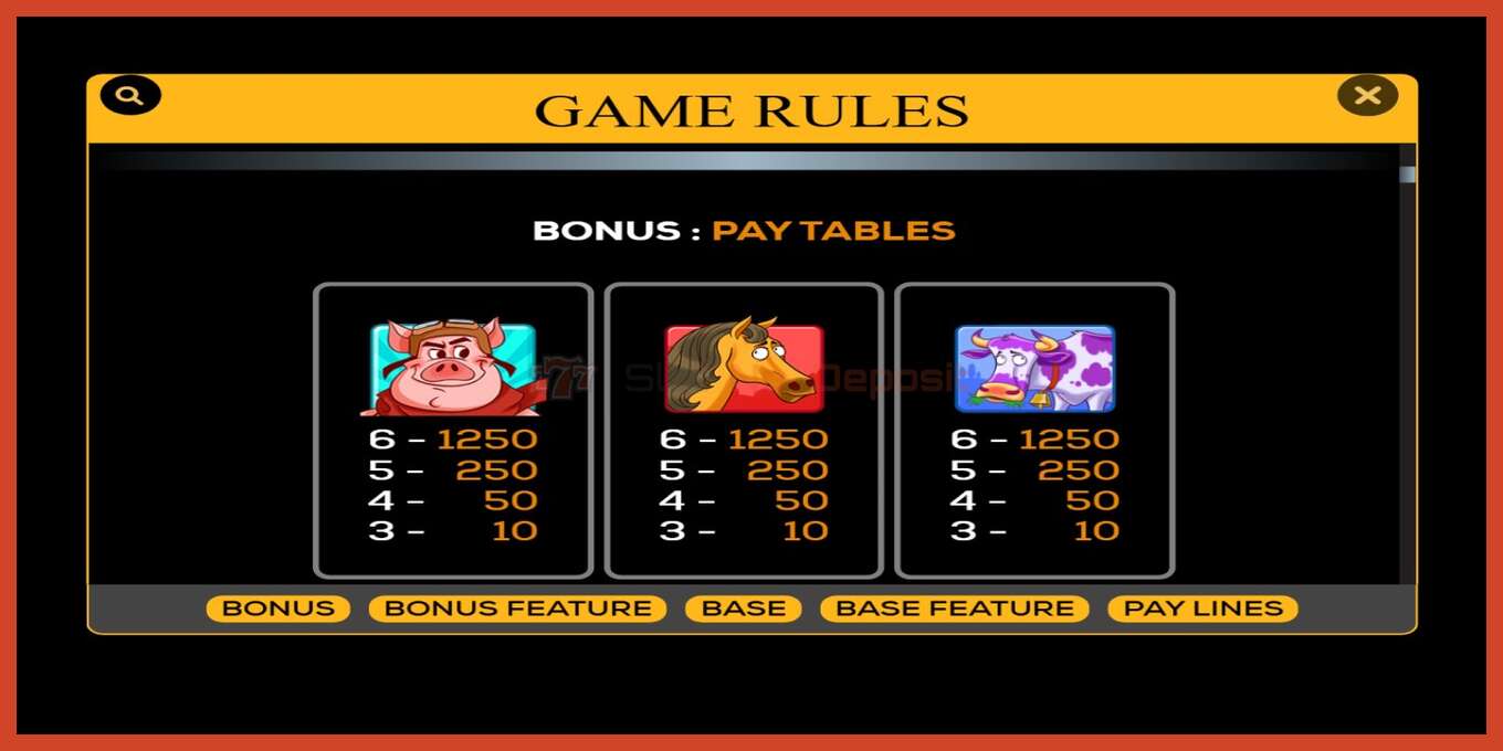 Slot screenshot: When Pigs Fly 2: Bringing Home the Bacon no deposit, number - 4