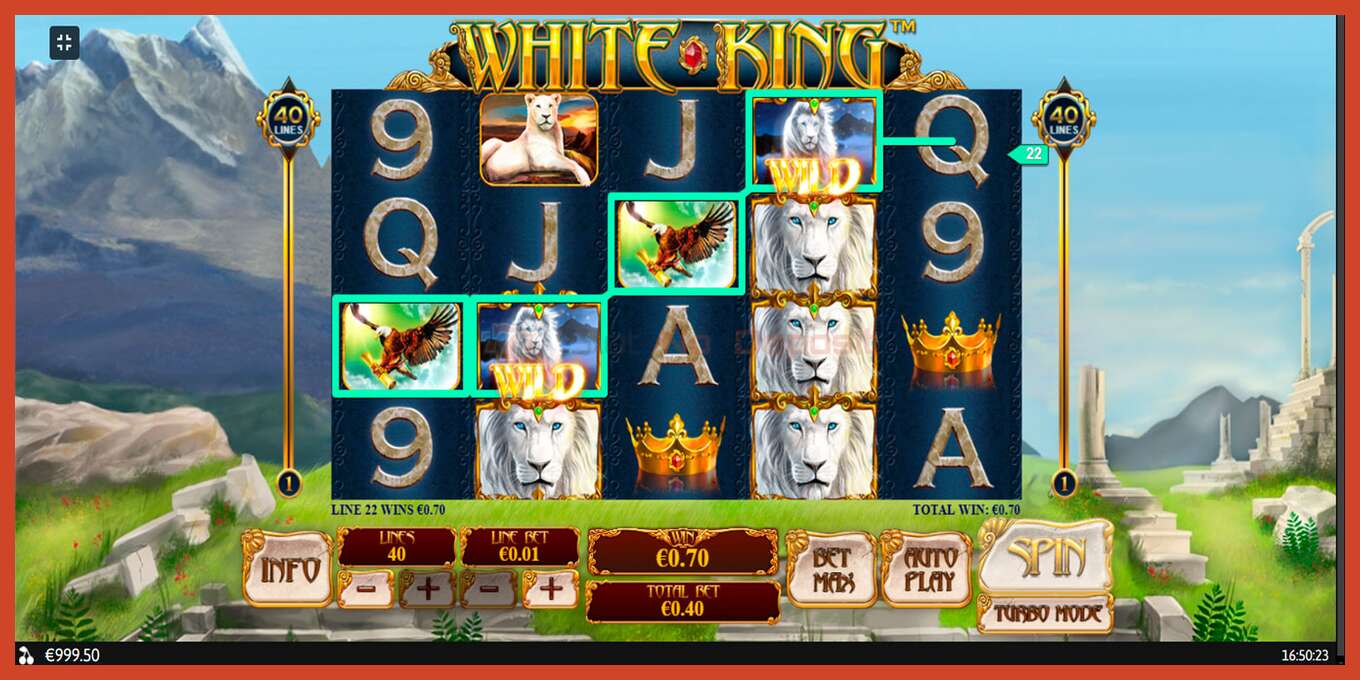 Slot screenshot: White King no deposit, number - 2