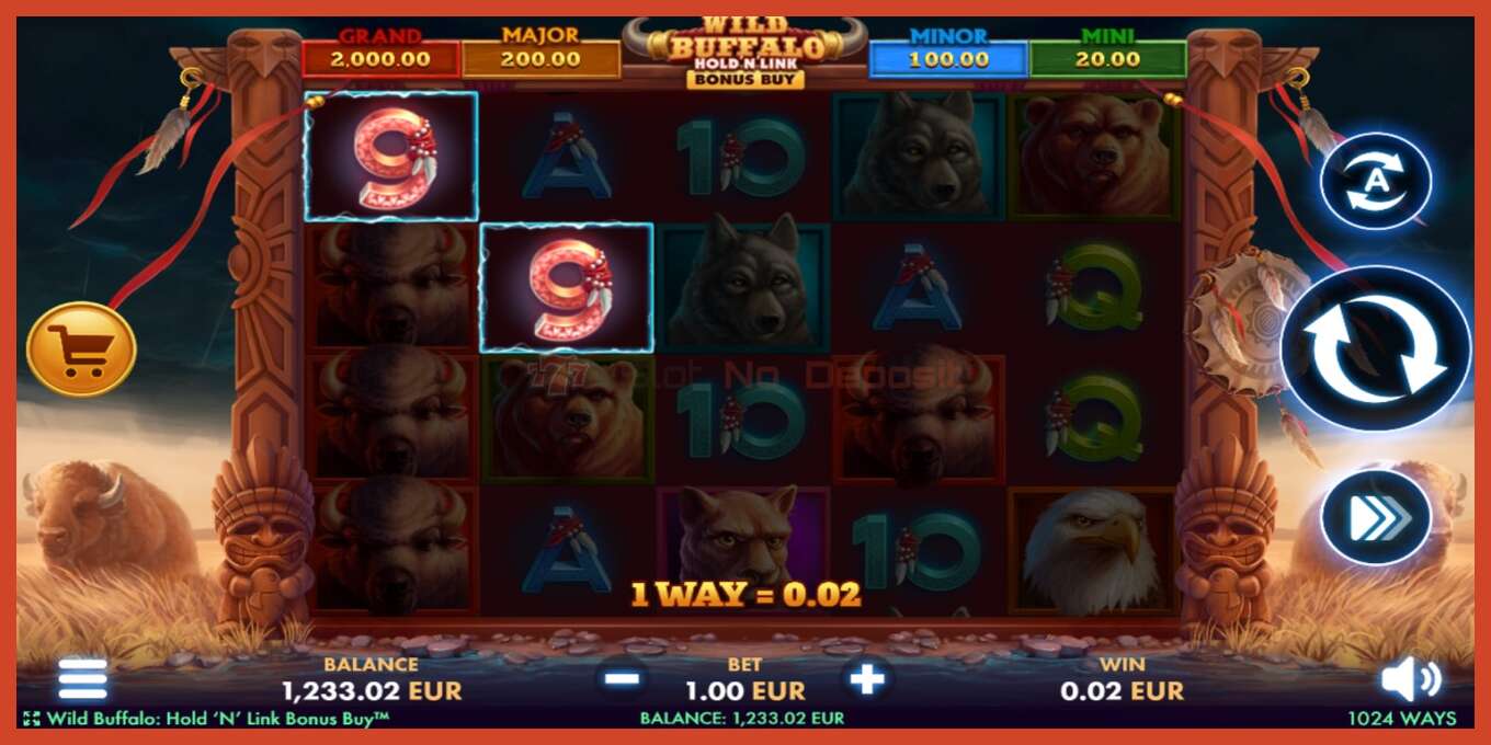 Στιγμιότυπο οθόνης υποδοχής: Wild Buffalo Hold N Link Bonus Buy χωρίς κατάθεση, αριθμός - 3