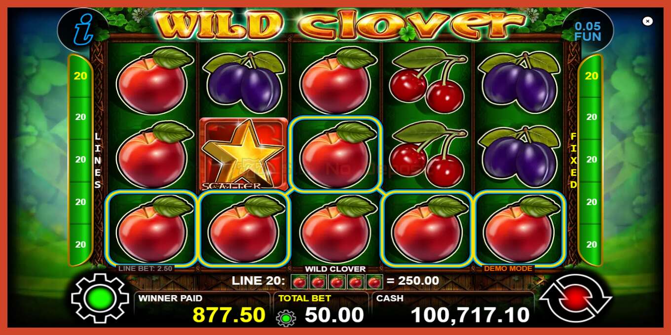 Slot screenshot: Wild Clover no deposit, number - 3