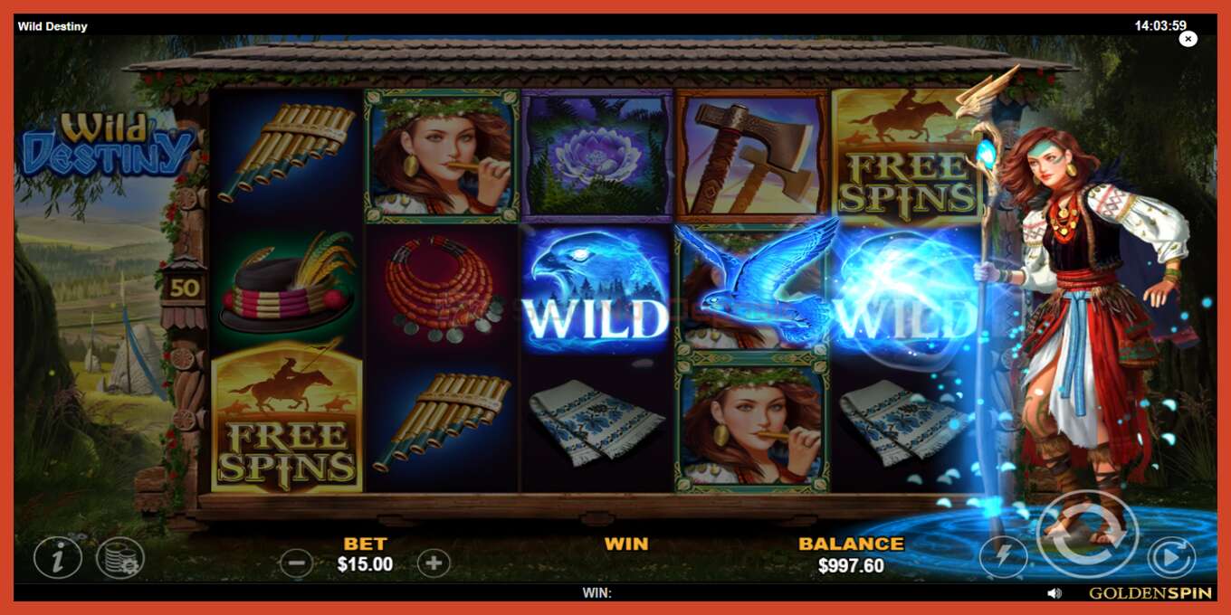 Slot screenshot: Wild Destiny no deposit, number - 4