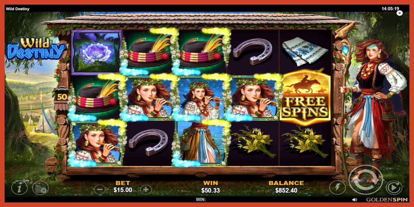 Slot screenshot: Wild Destiny no deposit, number - 5