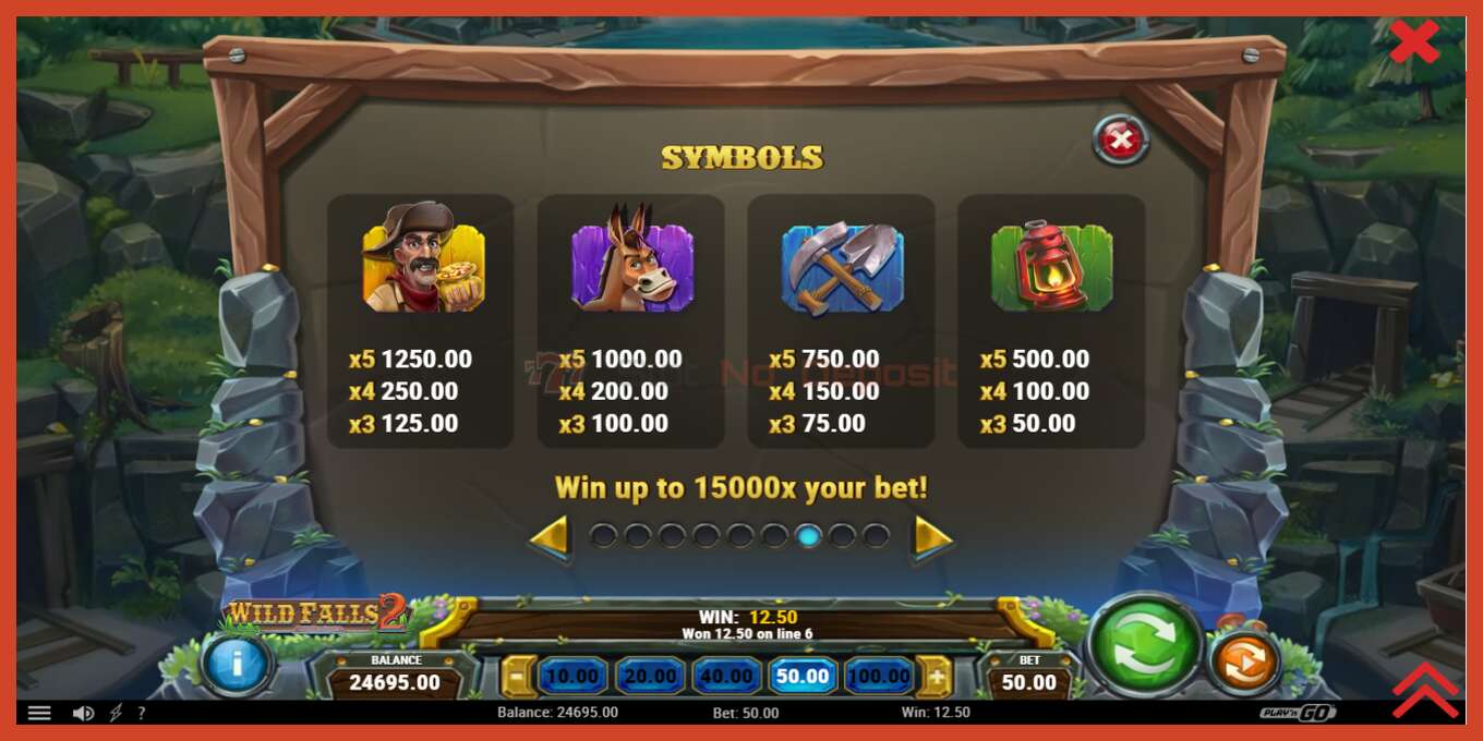 Slot screenshot: Wild Falls 2 no deposit, number - 5