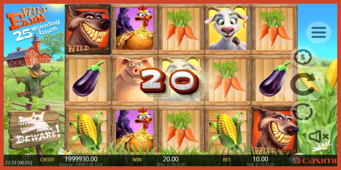 Slot screenshot: Wild Farm no deposit, number - 3