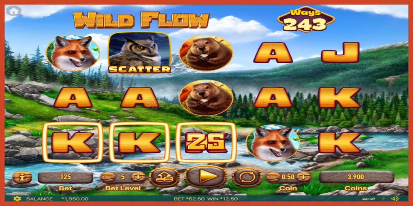 Captura de pantalla do slot: Wild Flow sen depósito, número - 2