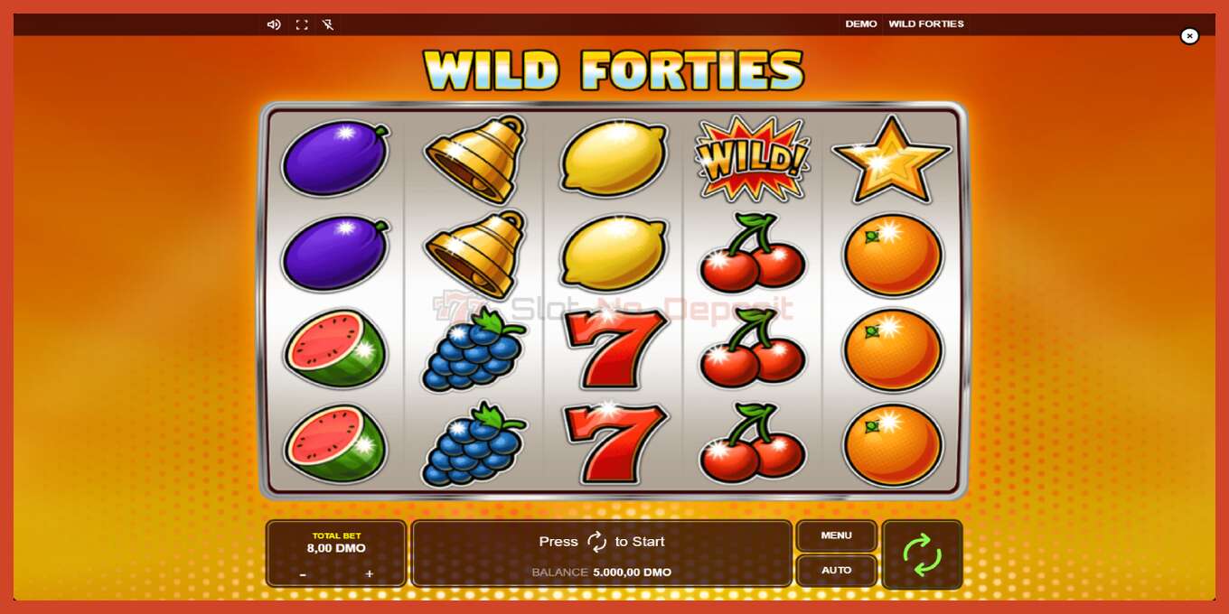 Slot screenshot: Wild Forties bez depozita, broj - 1