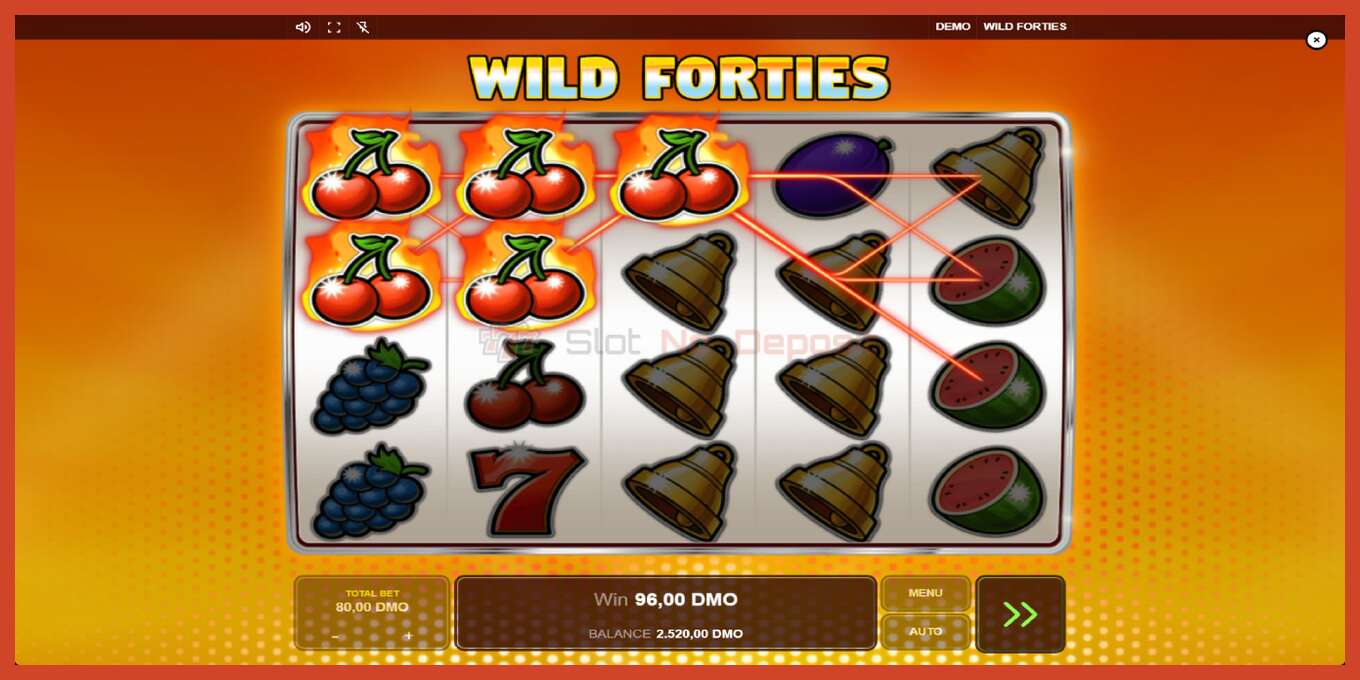 Slot screenshot: Wild Forties bez depozita, broj - 4