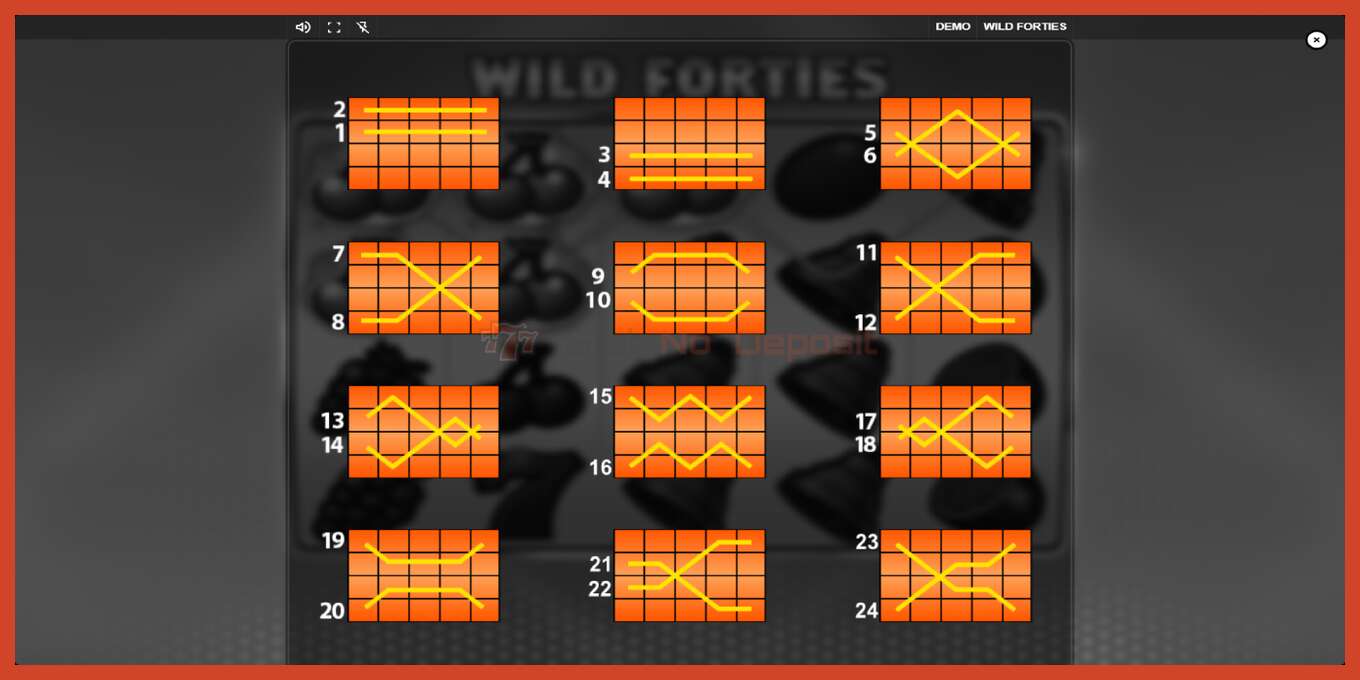 Slot screenshot: Wild Forties bez depozita, broj - 6