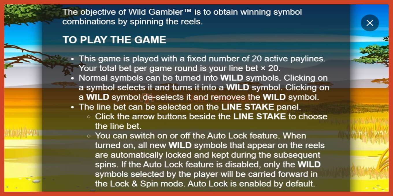 Slot screenshot: Wild Gambler no deposit, number - 7