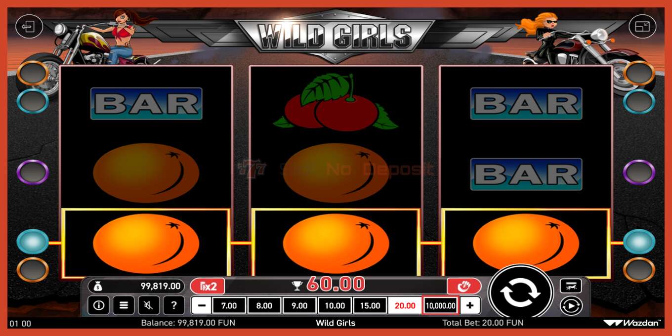 Slot screenshot: Wild Girls no deposit, number - 3