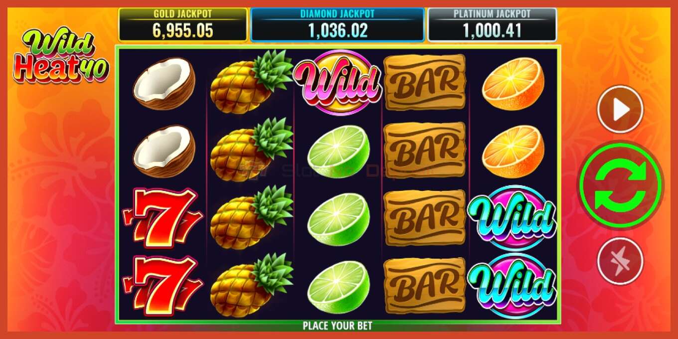 Slot screenshot: Wild Heat 40 no deposit, number - 1