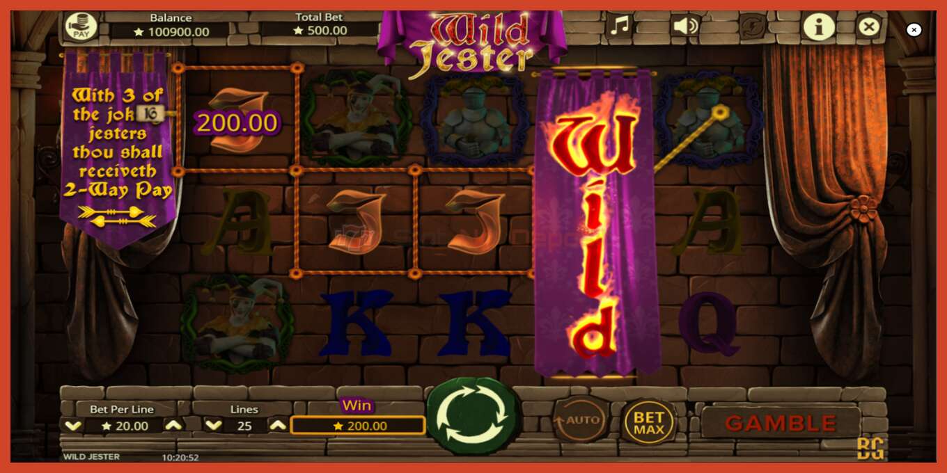 Slot screenshot: Wild Jester no deposit, number - 3